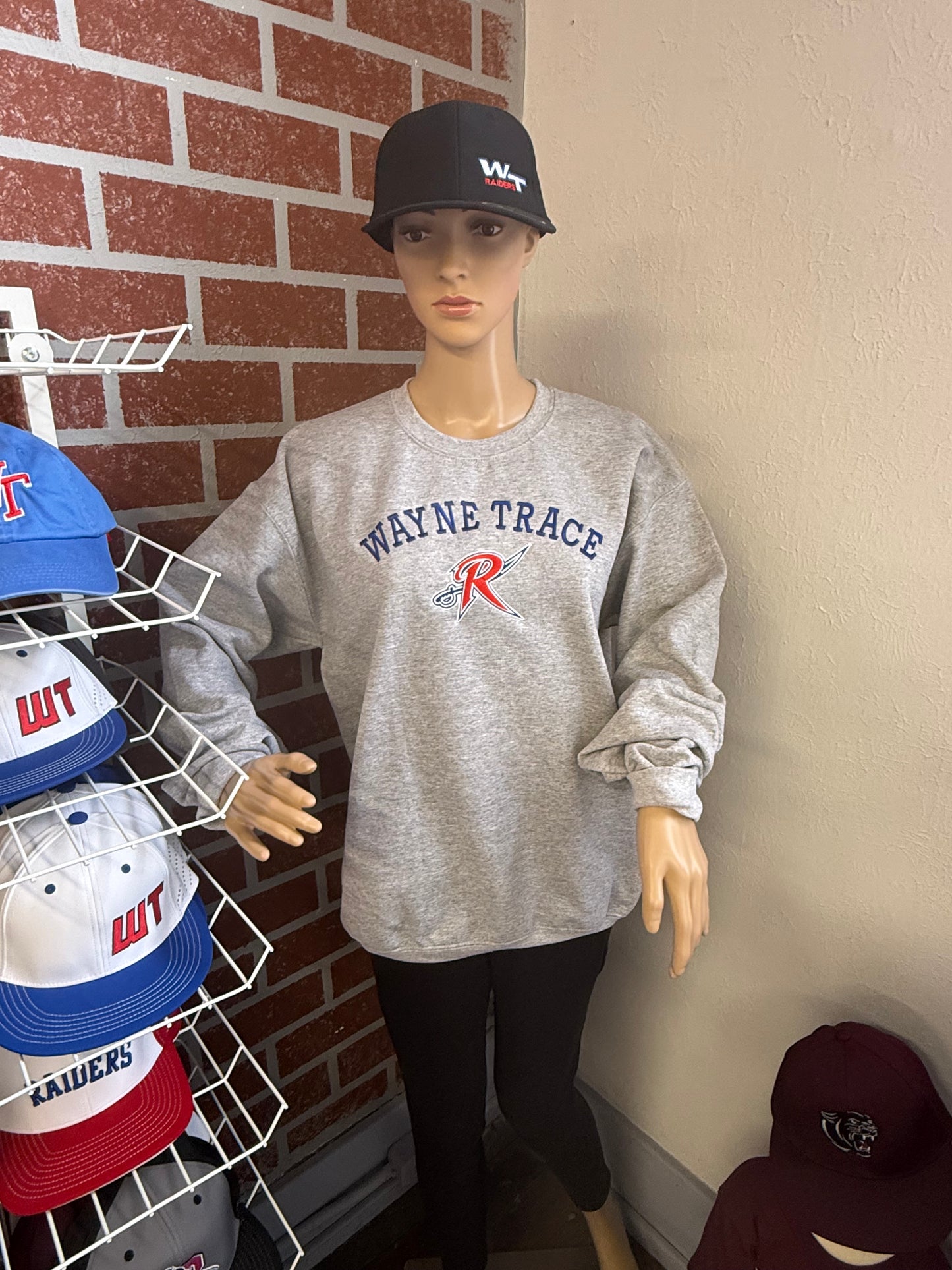 Wayne Trace R with sword Embroidered Crew