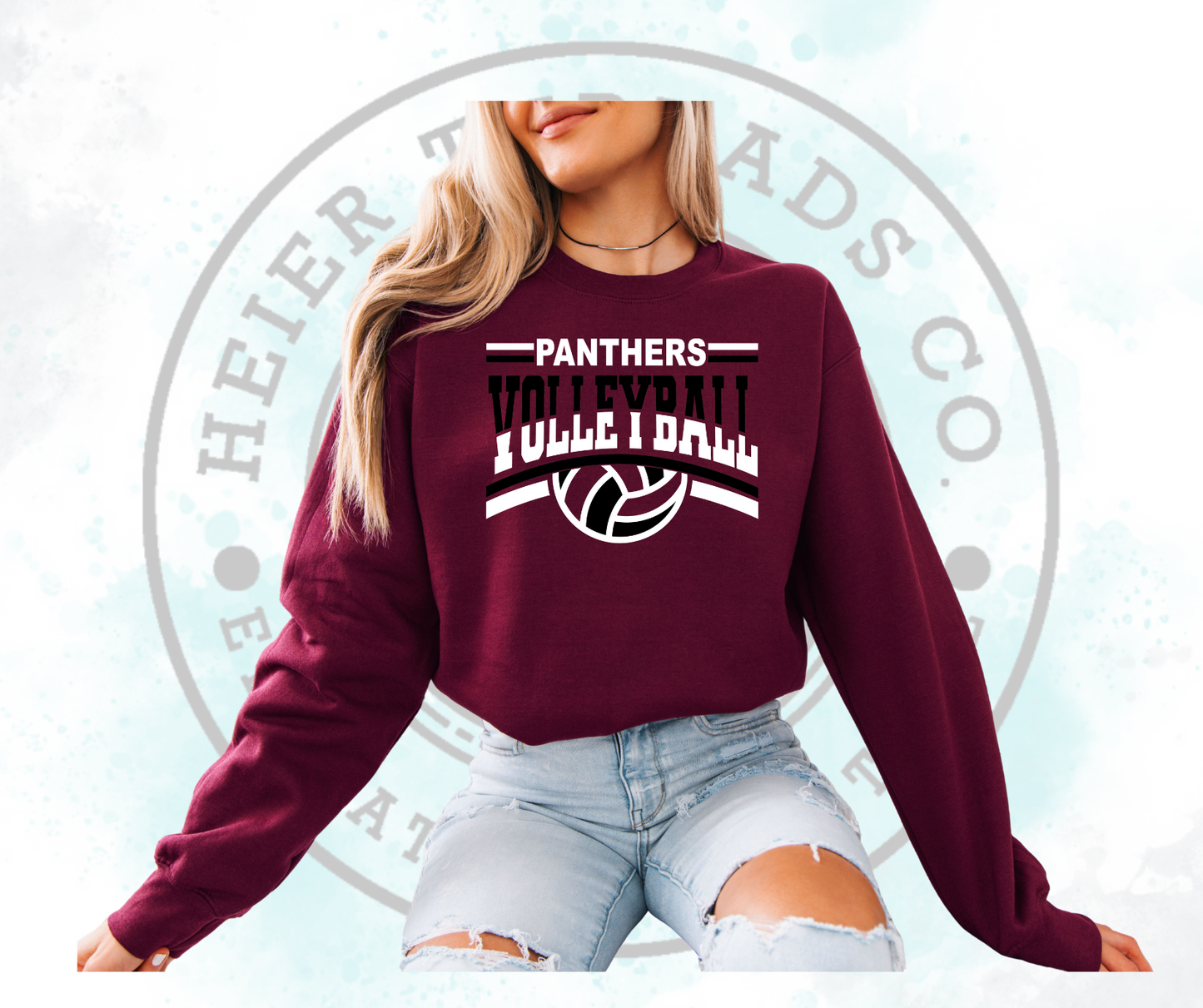 Panther Volleyball Maroon (All Options)