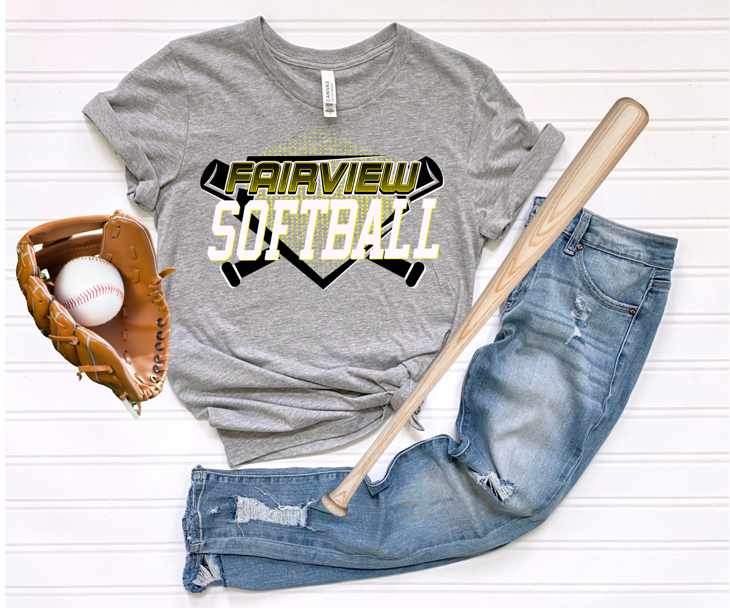 Fairview Softball Ash Grey (All Options)