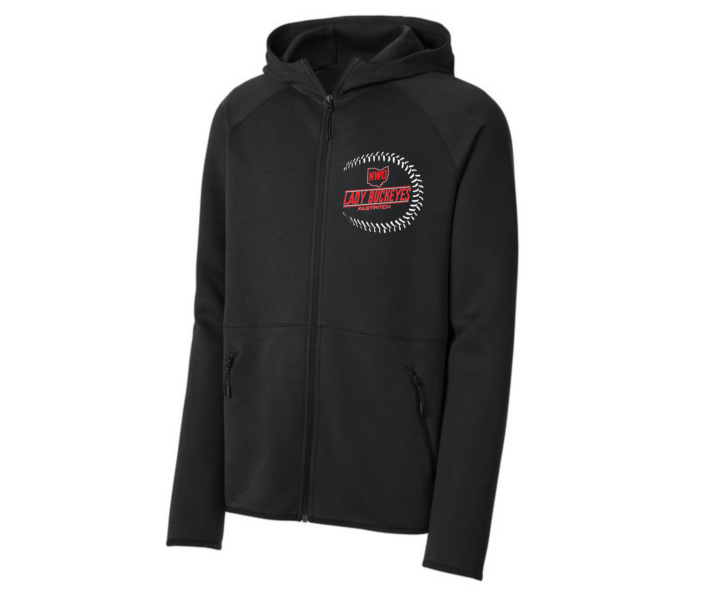 NWO Lady Buckeyes Sport-Tek® Mens Phenom Full-Zip Hoodie Embroidered