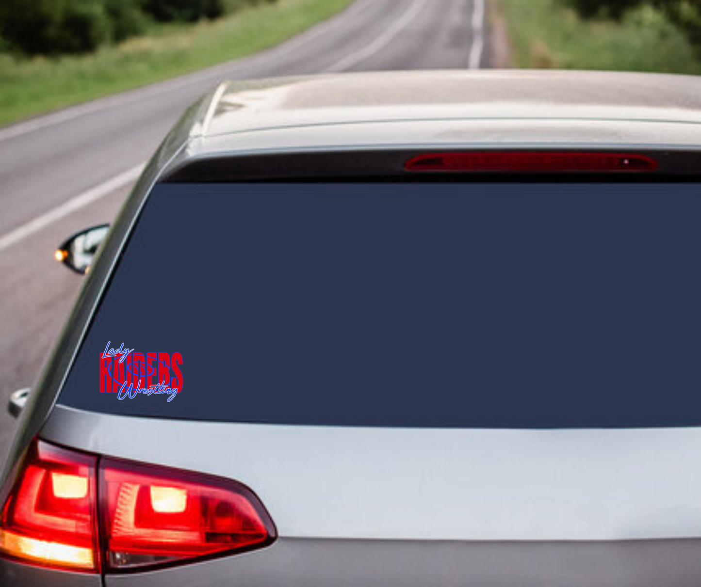 Lady Raider Wrestling Car Decal