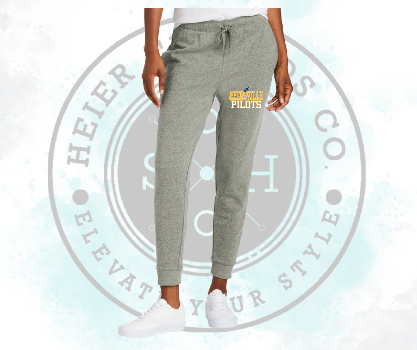 Ayersville Pilots Womans Joggers Grey