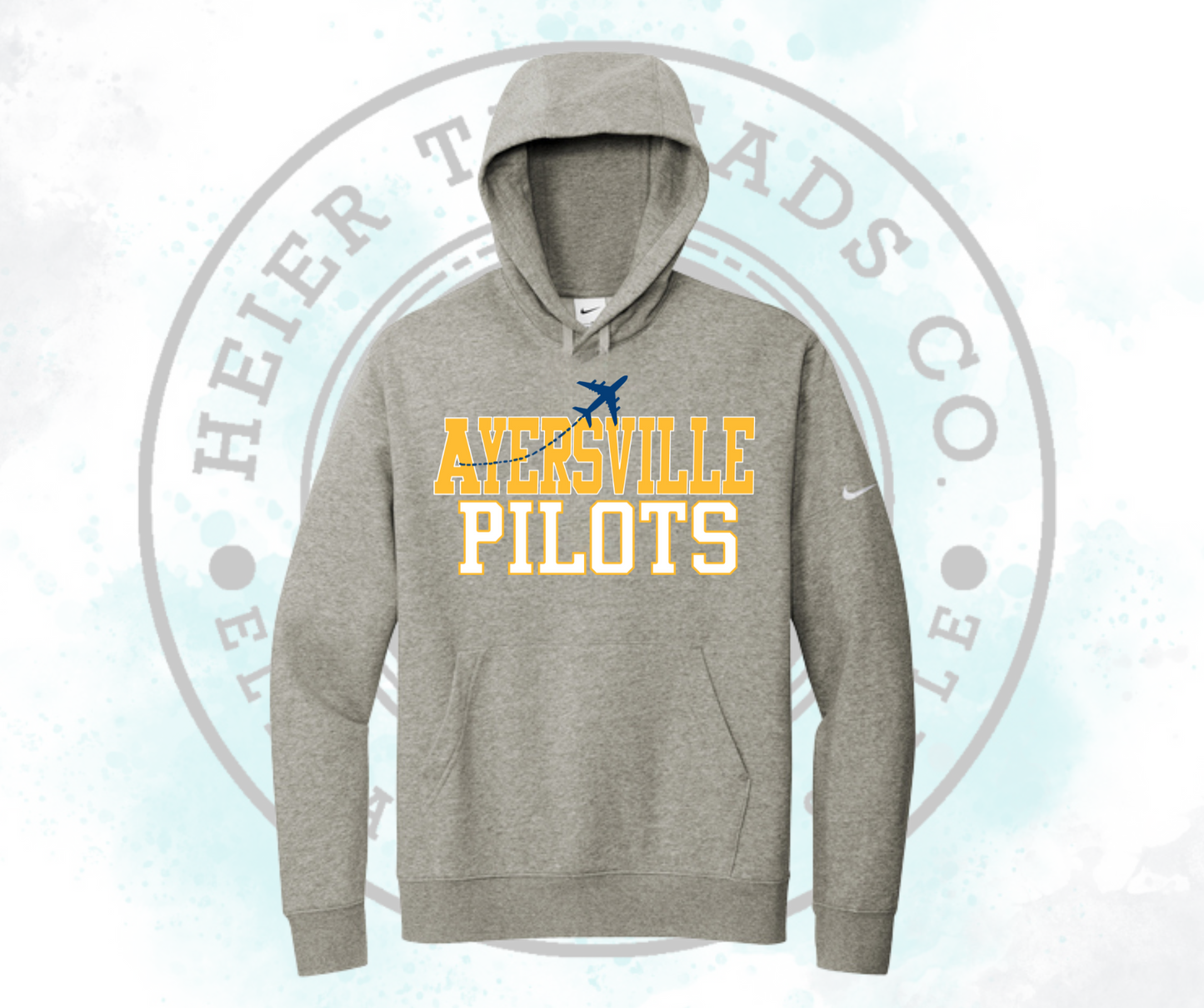Ayersville Pilots Nike Hoodie Grey