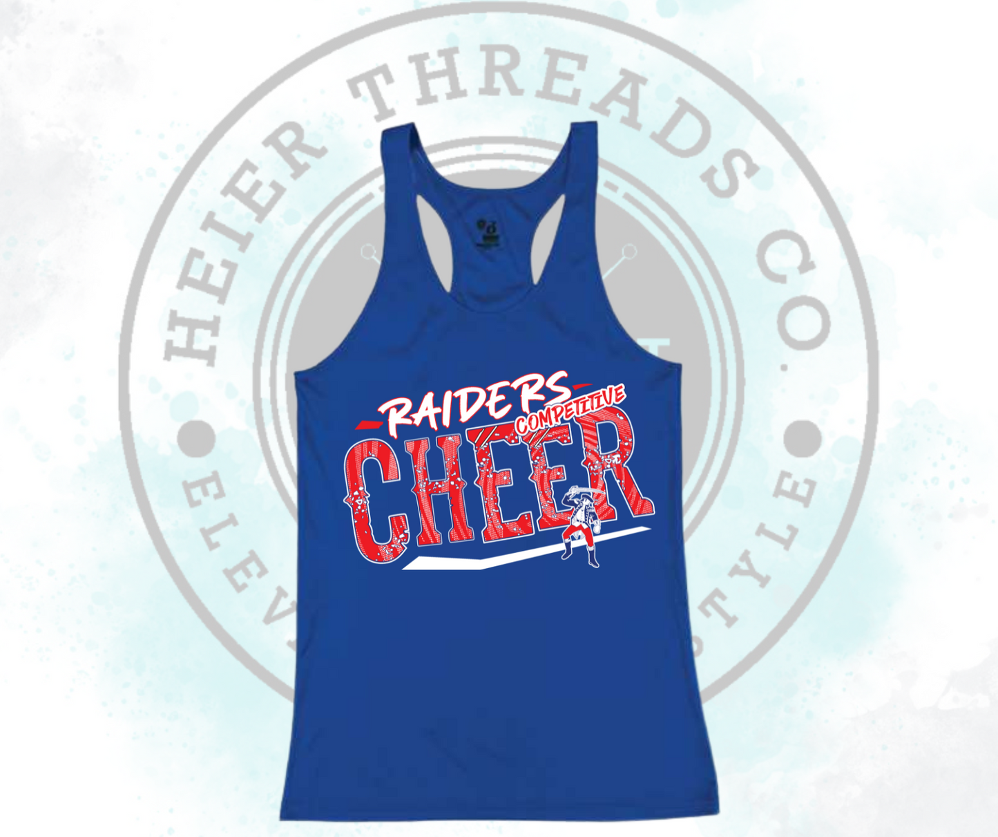 WT Mini Cheer Youth Razor Back Tank Blue