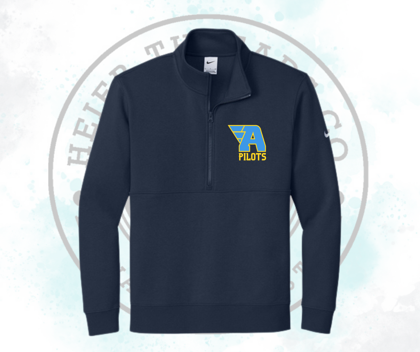 Ayersville A Navy Nike Embroidered 1/2 Zip
