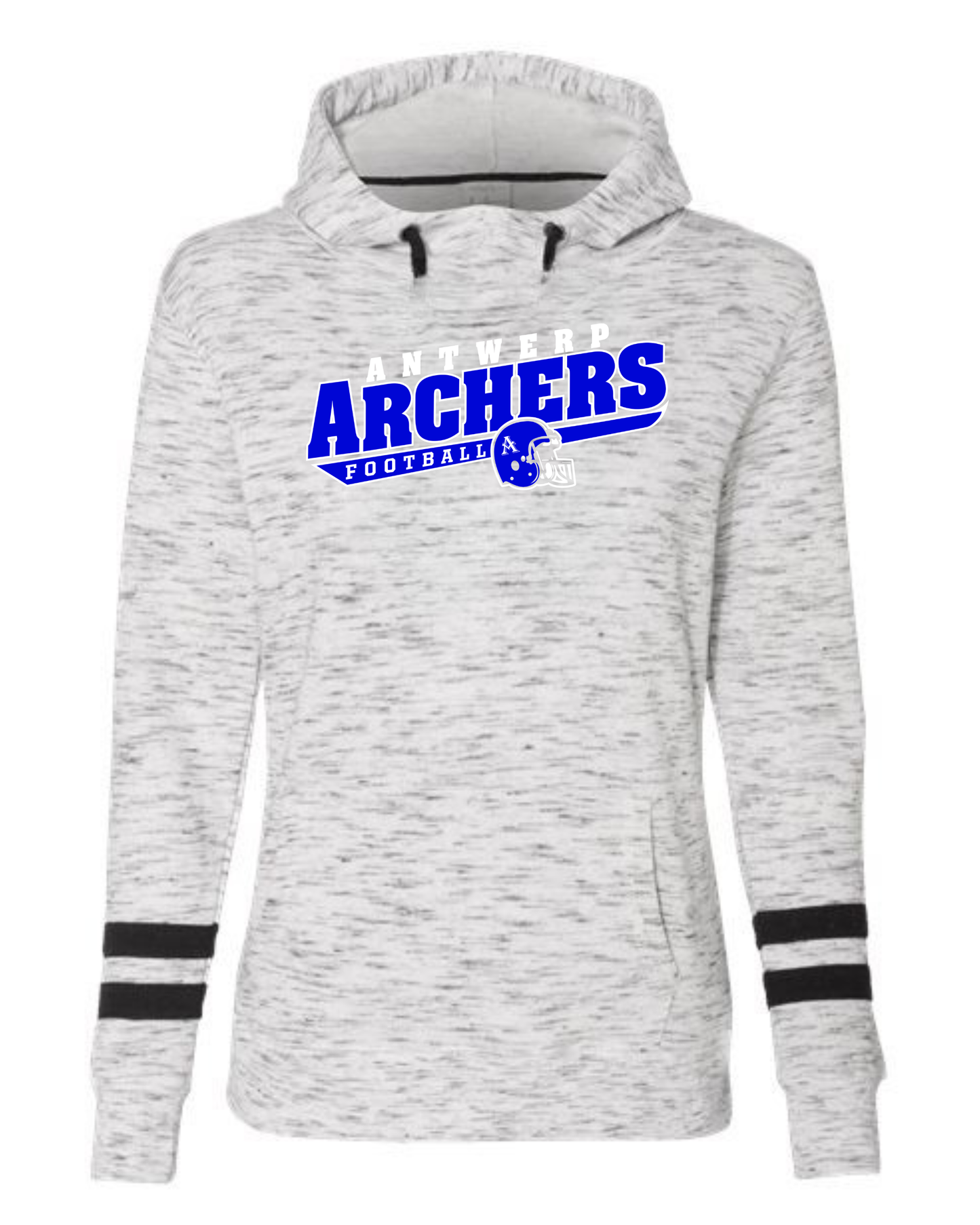 Archers Football Fleece Striped-Sleeve Hooded Sweatshirt