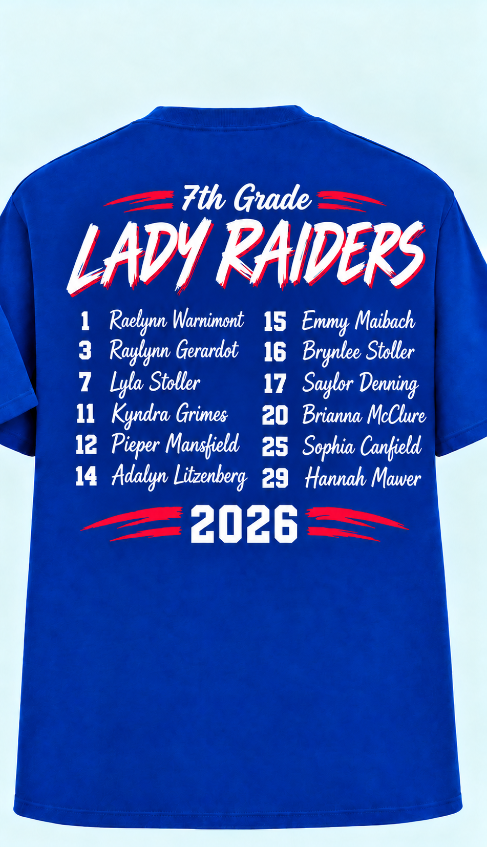Raider 7th Grade Volleyball GMC Champs 2026 (All Options)