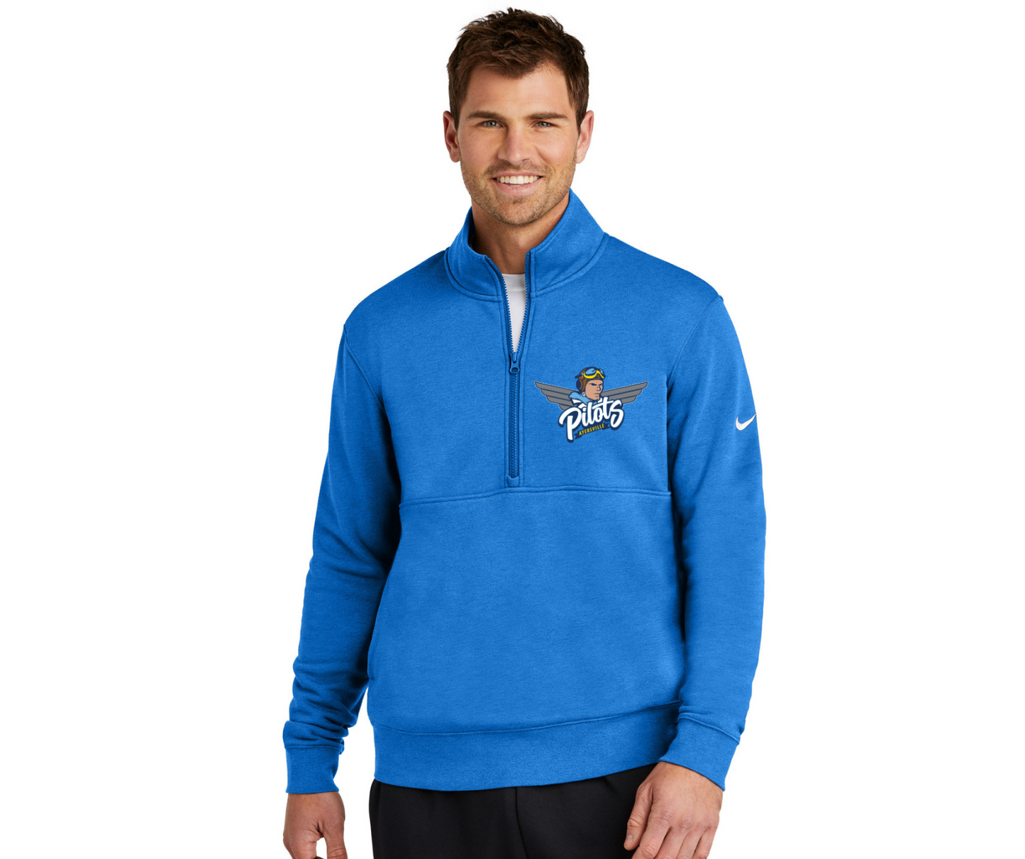 Pilots' full logo Nike Embroidered 1/2 Zip Unisex