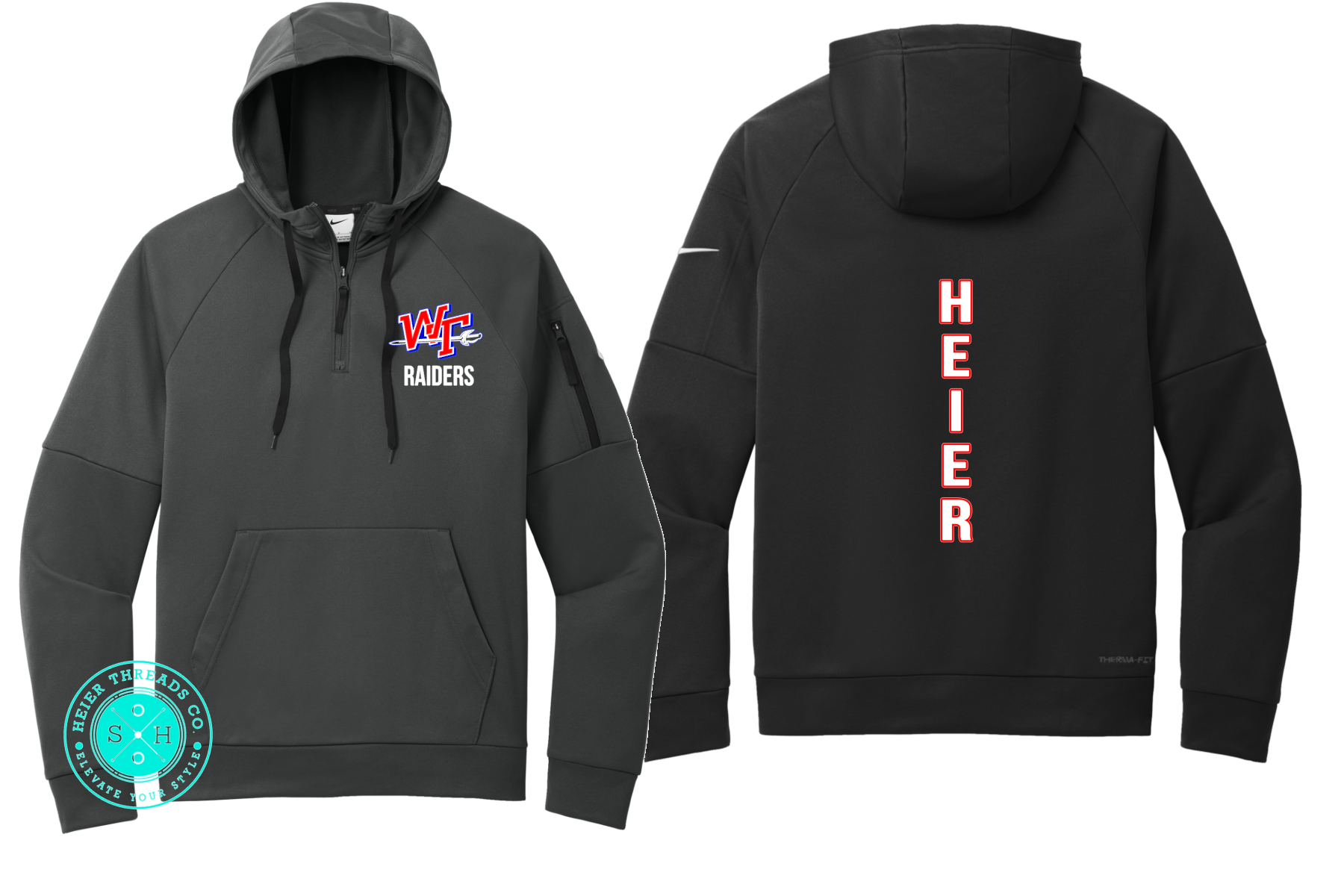 Nike Gildan WT Raiders Embroidered with Name down back