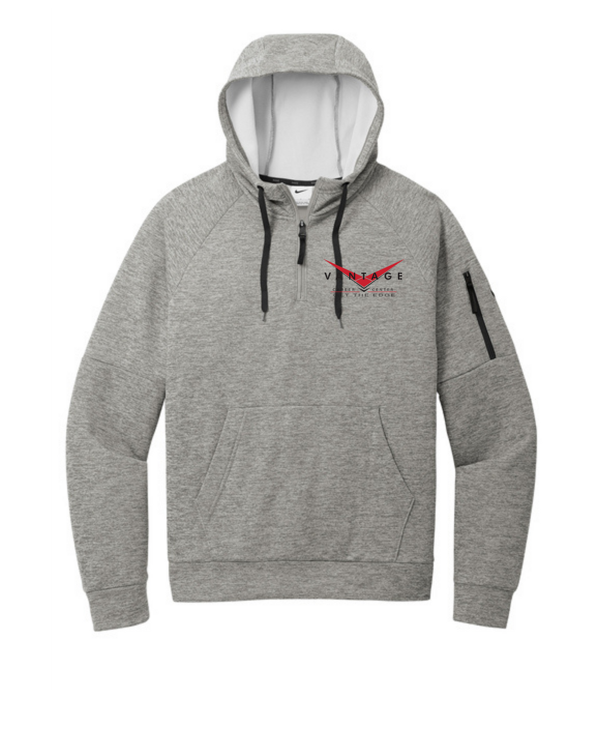 Nike Embroidered Quarter Zip Grey