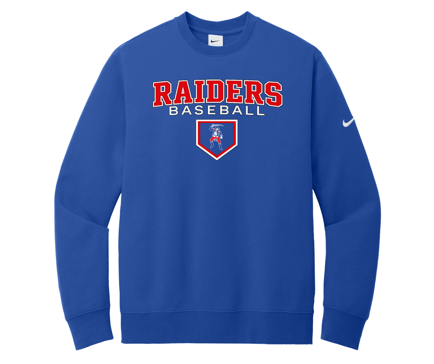 Raider Baseball Nike Cub Crewneck Blue