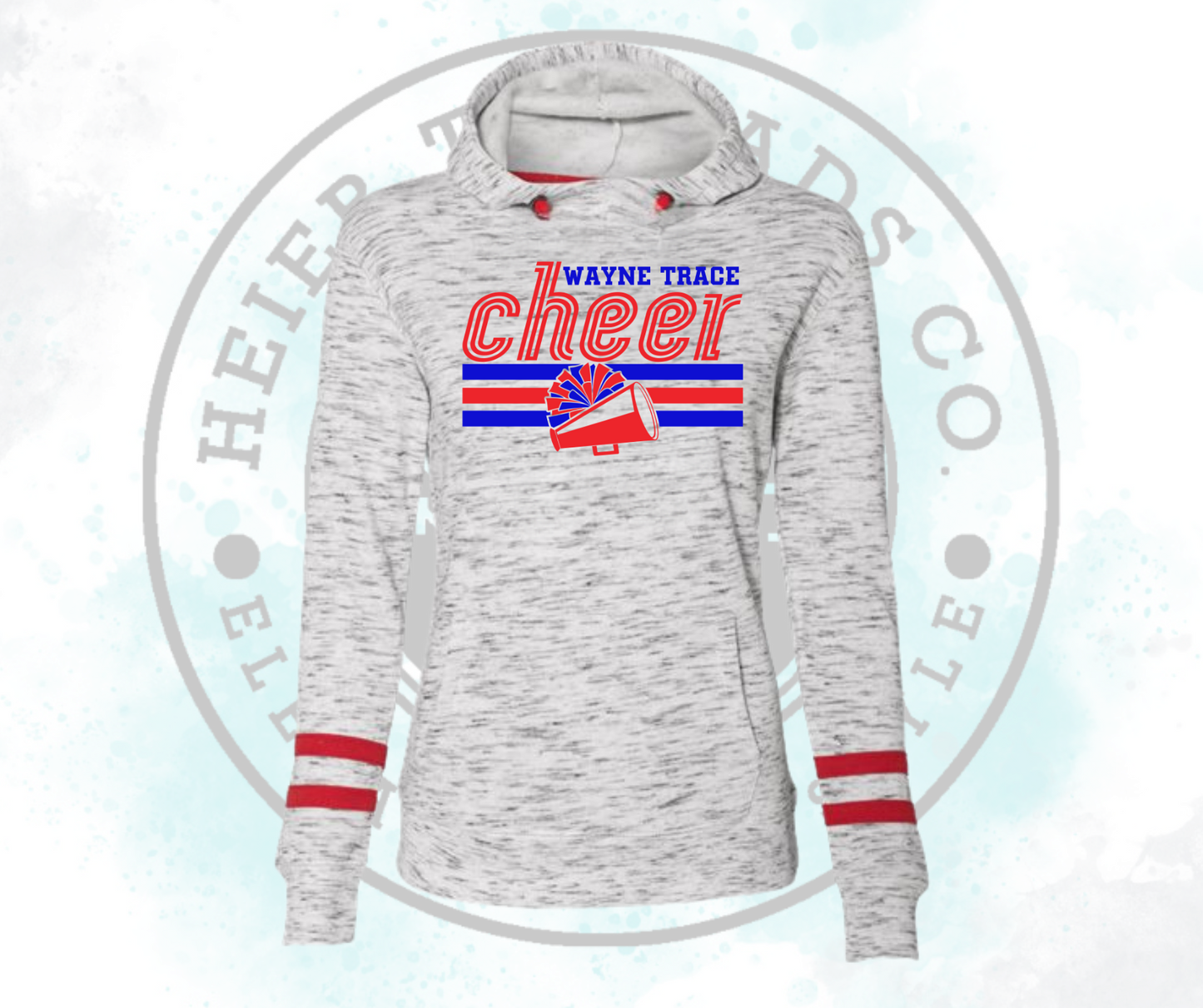WT Mini Cheer Fleece Striped-Sleeve Hooded Sweatshirt