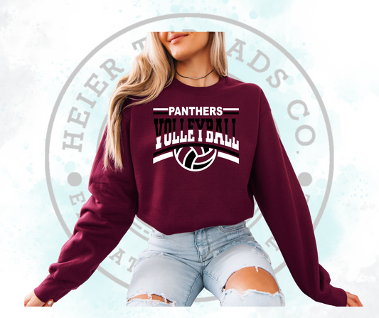 Panther Volleyball Maroon (All Options)