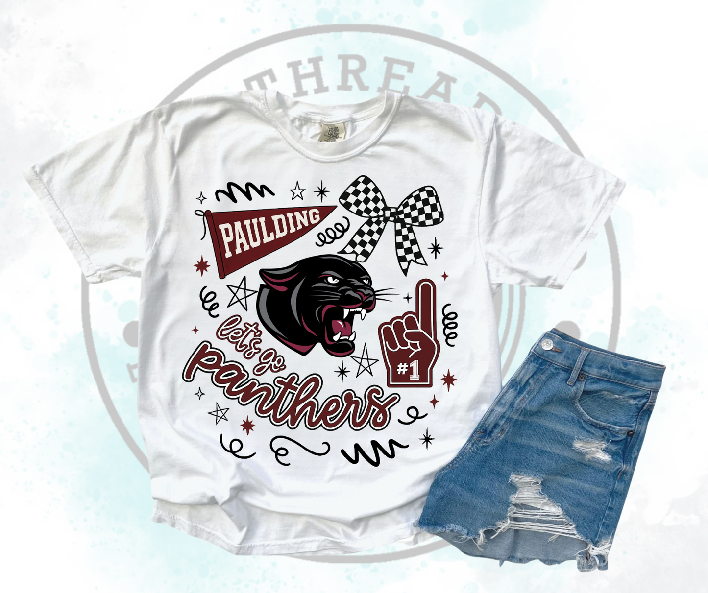 Lets Go Panthers White (All Options)