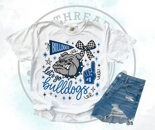 Lets Go Bulldogs White (All Options)