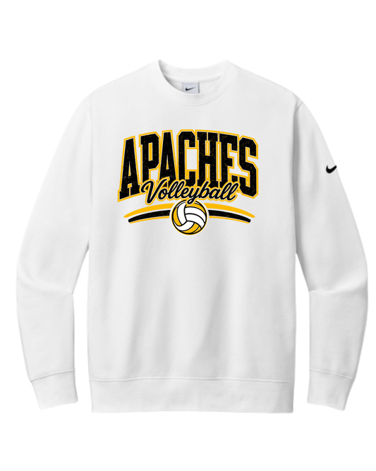 Apache Volleyball Nike Cub Crewneck White