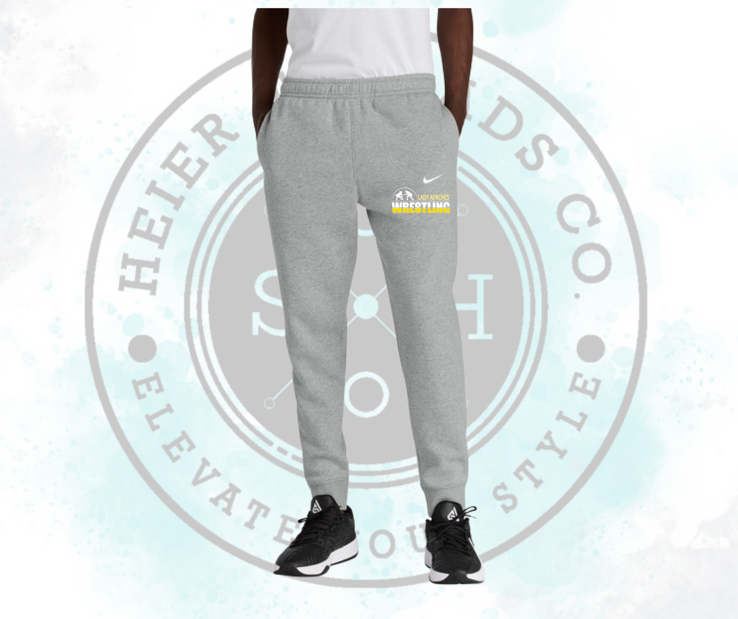 Lady Apache Wrestling Nike Joggers Grey