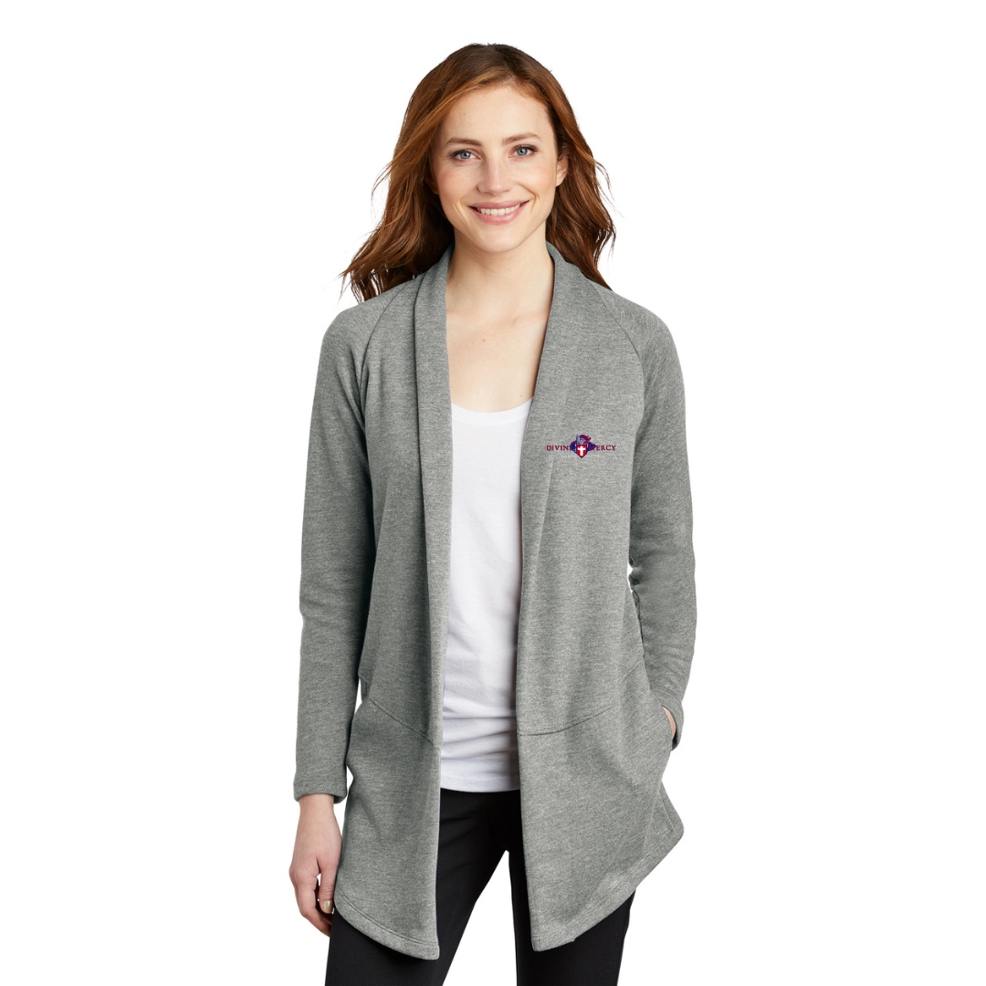 Divine Mercy Embroidered Interlock Cardigan