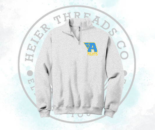 Ayersville A Embroidered Jerzees 1/4 zip Ash
