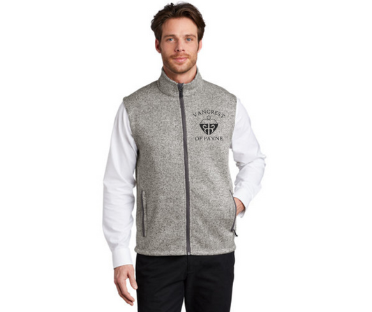 VanCrest Port Authority ® Sweater Fleece Vest Embroidered