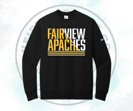 Fairview Apaches Slant Nike Club Fleece Crew
