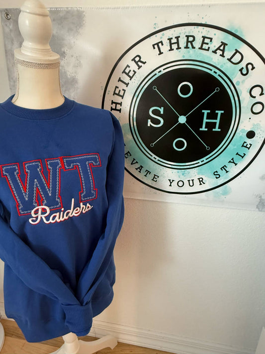 Embroidered WT Raiders Royal Blue