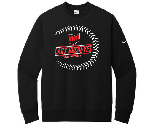 NWO Lady Buckeyes Nike Club Crew Neck