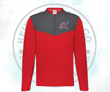R with sword Embroidered Russel 1/4 zip