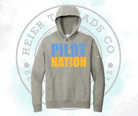 Pilot Nation Nike Hoodie Grey