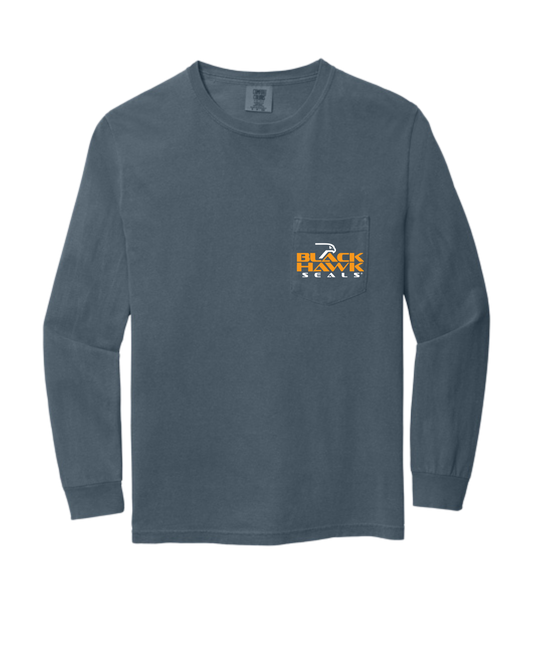 Black Hawk Comfort Colors® Heavyweight Ring Spun Long Sleeve Pocket Tee