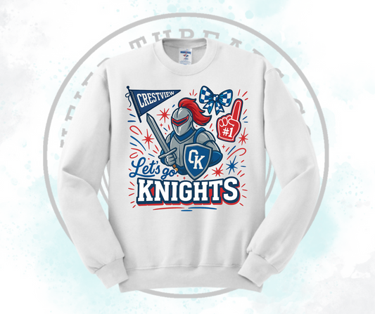 Lets Go Knights White (All Options)