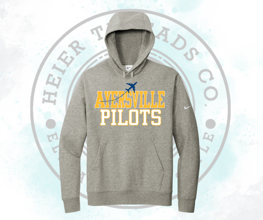 Ayersville Pilots Nike Hoodie Grey