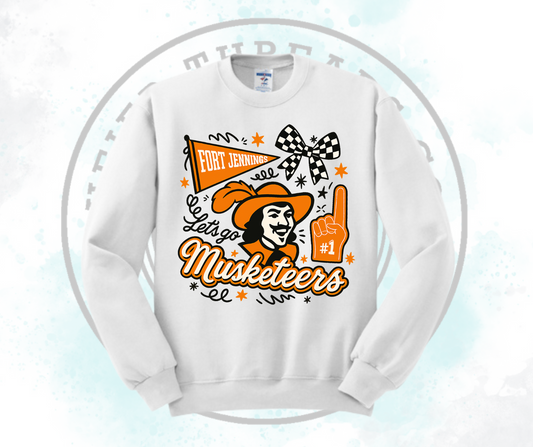 Lets Go Musketeers White (All Options)