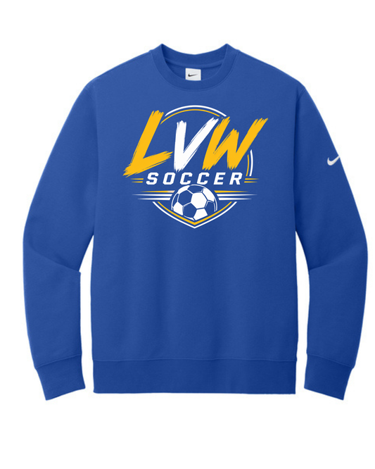 LVW Soccer Blue Nike Club Crew Neck