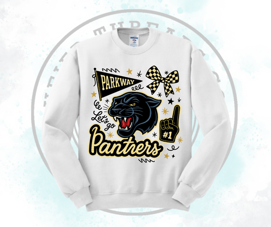 Lets Go Panthers White (All Options)