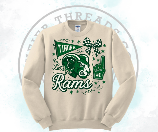 Lets Go Rams Cream (All Options)