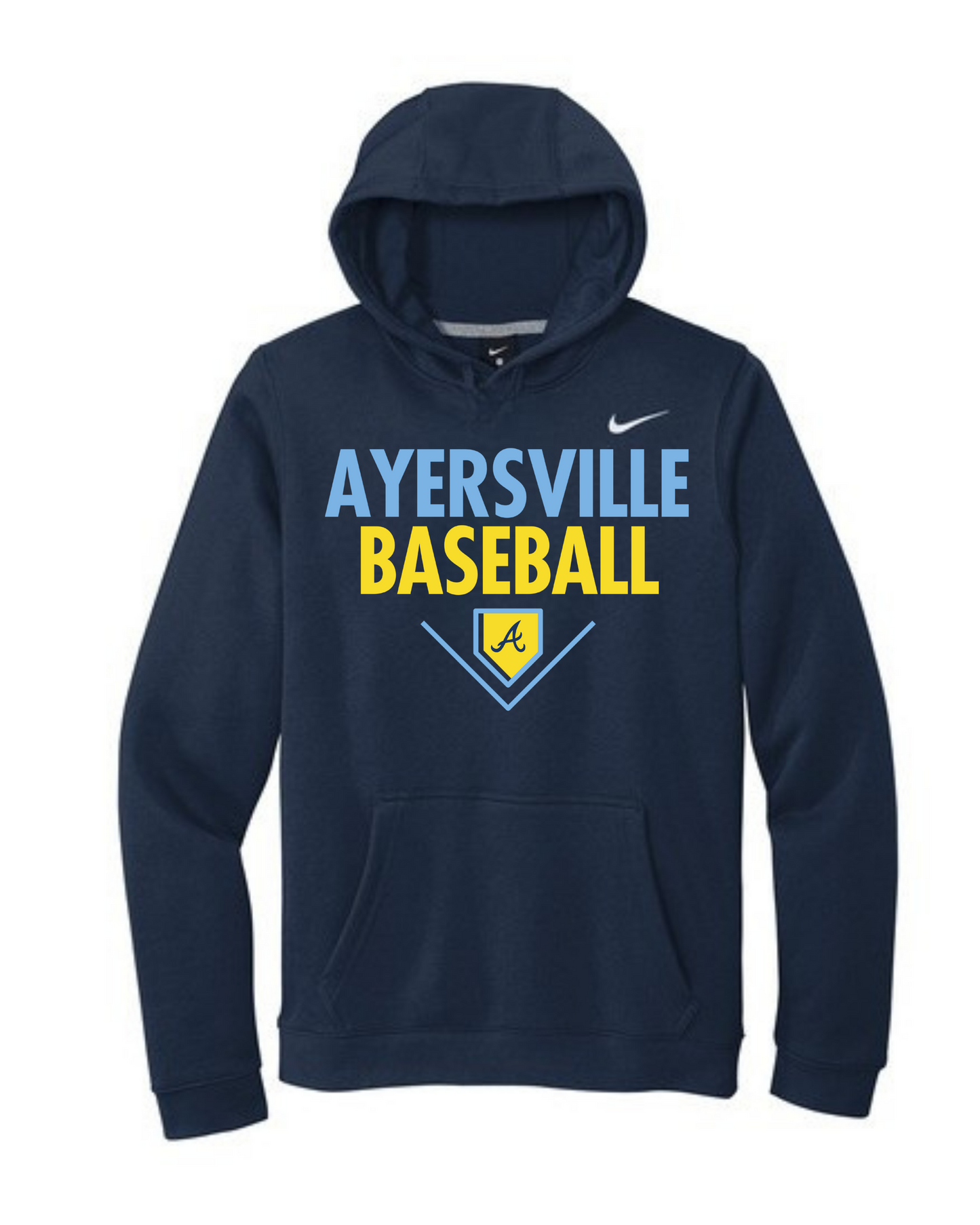 Ayersville Baseball Mens Nike Fleece Club Hoodie