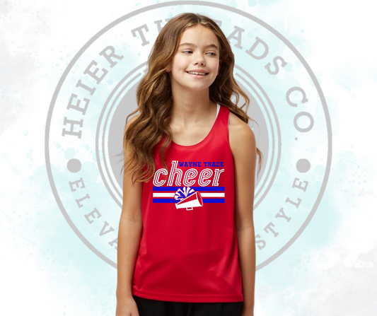 WT Mini Cheer Youth Razor Back Tank Red