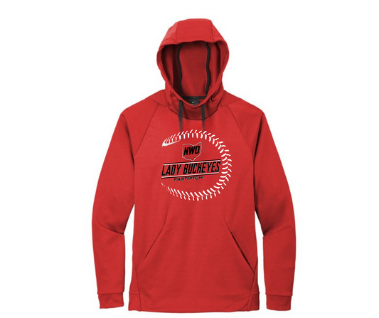NWO Lady Buckeyes Nike Therma-FIT Pullover Fleece Hoodie