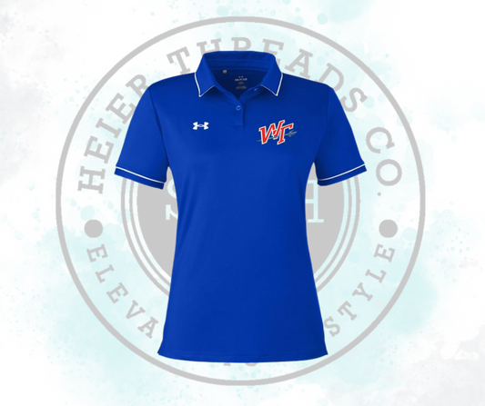 Under Armour Woman's Polo Blue Embroidered