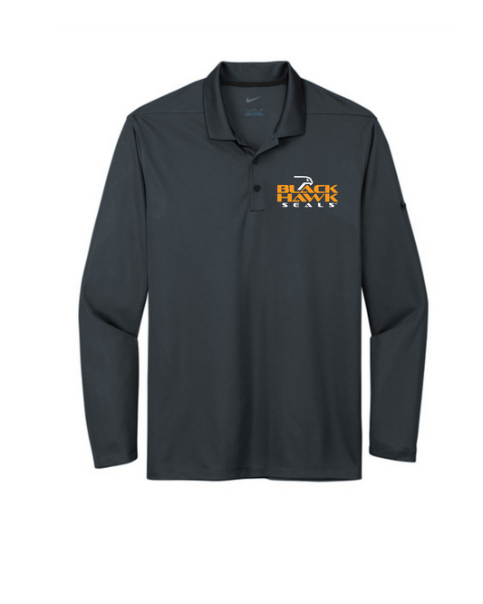 Black Hawk Nike Dri-FIT Micro Pique 2.0 Long Sleeve Polo