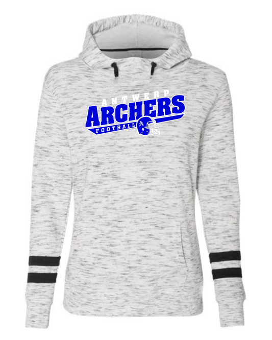 Archers Football Fleece Striped-Sleeve Hooded Sweatshirt