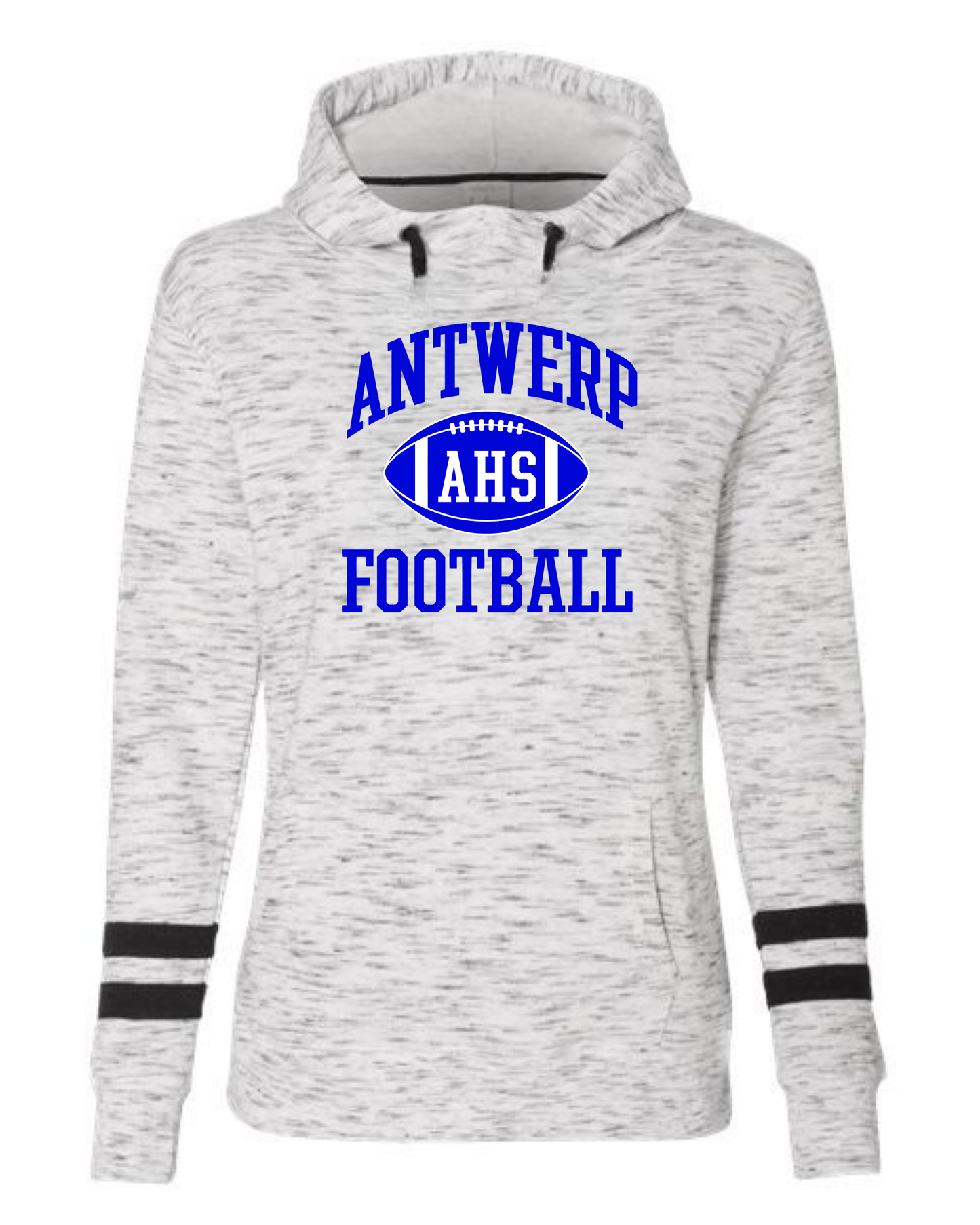 AHS Football Fleece Striped-Sleeve Hooded Sweatshirt
