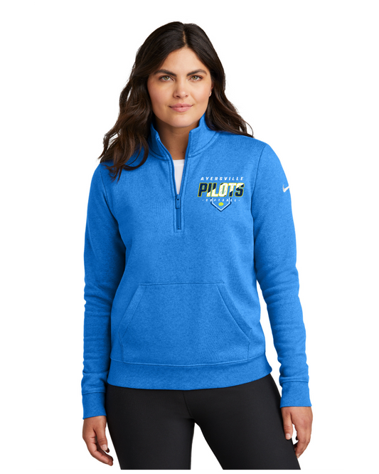 Pilots Softball Womans Nike Embroidered 1/2 Zip