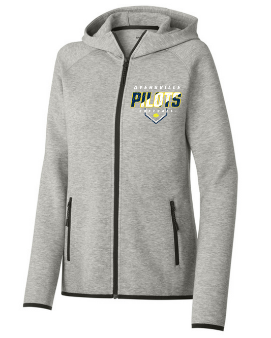 Pilots Softball Sport-Tek® Women’s Phenom Full-Zip Hoodie Embroidered