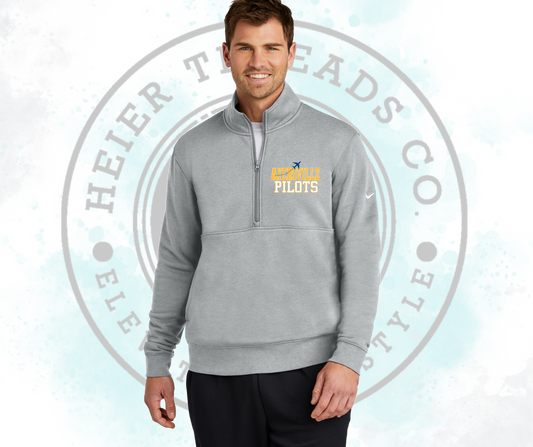 Ayersville Pilots Grey Nike 1/2 Zip
