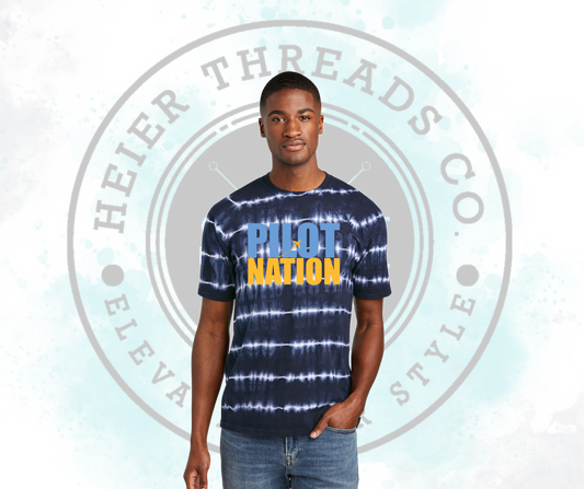 Pilots Nation Allover Stripe Tie-Dye (t-shirt & Hoodie)