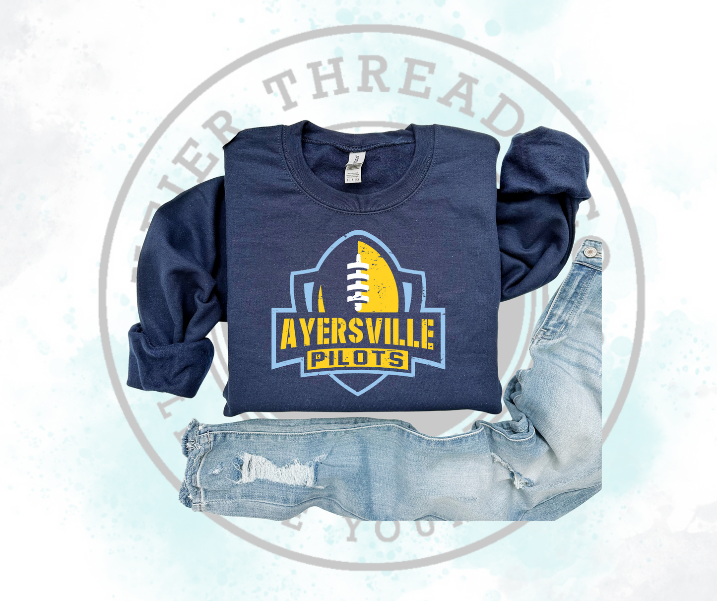 Ayersville Pilots Navy Football (All Options)