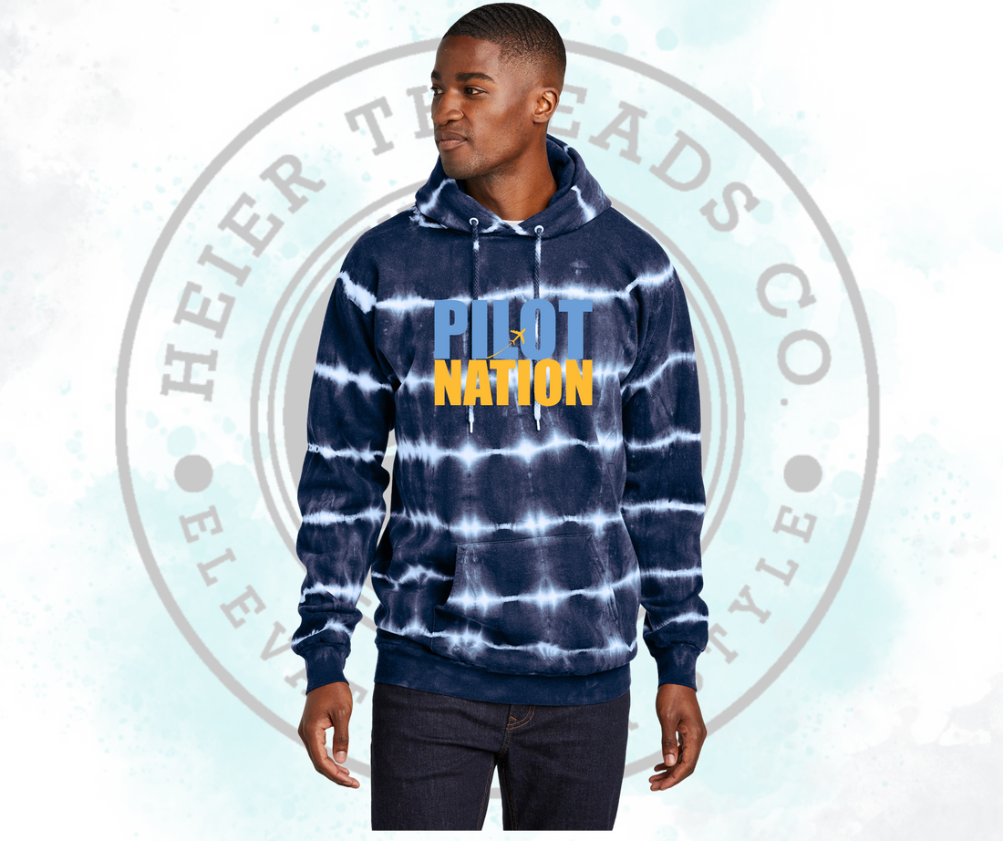 Pilots Nation Allover Stripe Tie-Dye (t-shirt & Hoodie)