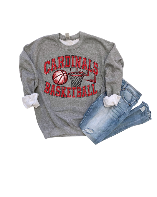 Cardinals Basketball Grey (All Options)